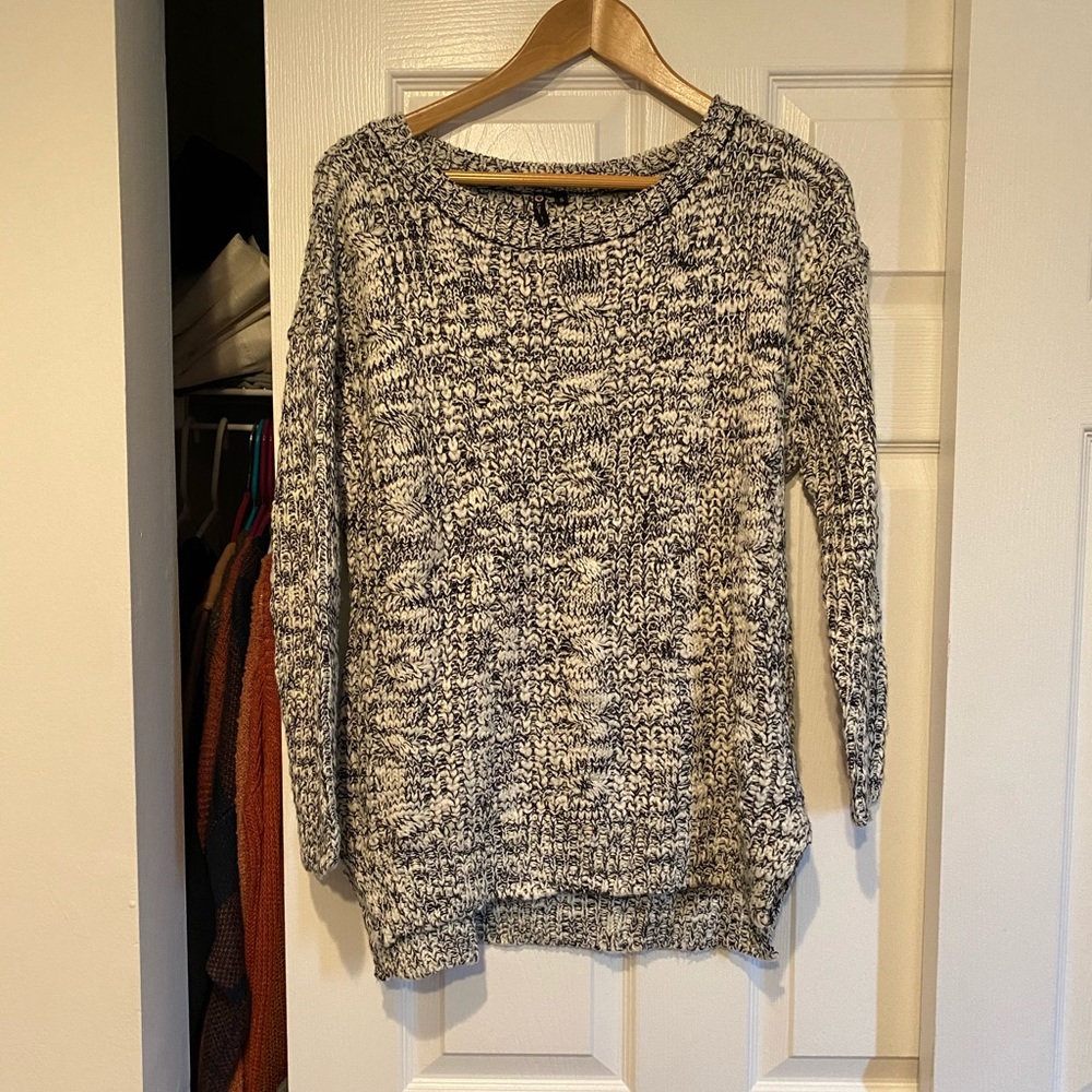 Black and white sweater